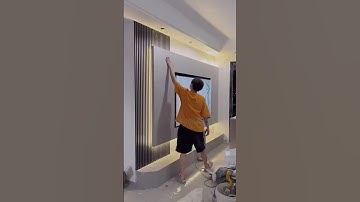 Embedded TV wall design #interiordesign #wallboard #buildingmaterials #walldecor