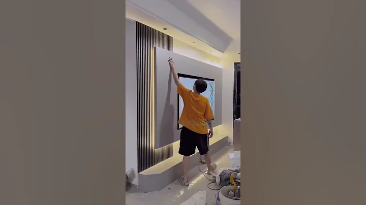 Embedded TV wall design #interiordesign #wallboard #buildingmaterials #walldecor thumbnail