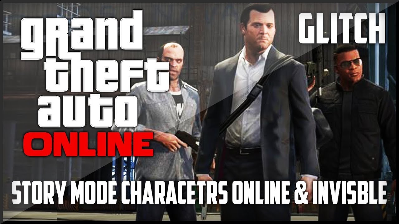 GTA 5 ONLINE: Story Mode Characters Online & Invisible ...