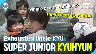 [C.C.] Uncle KYUHYUN is busy taking care of his twin nephews #SUPERJUNIOR #KYUHYUN