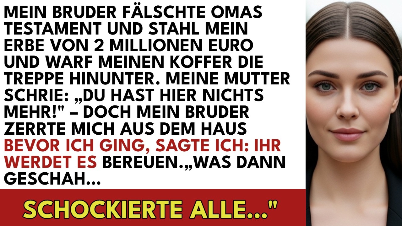 Ich stand im Januar bei minus drei Grad vor dem Haus, das ich mein Zuhause genannt hatte, und hörte, wie mein Bruder den Schlüssel zweimal umdrehte. Meine Mutter hatte das gefälschte Testament...