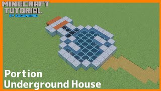 【マインクラフト】水入りビンの地下ハウスの作り方【マイクラ建築講座】