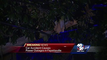 Crash in Fayetteville causes power outage
