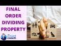 How the Judge Makes the Final Order re: Property Division in California Family Court (Form FL-345)