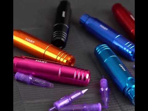 MAST P10 машинка для тату, татуажу та мікропігментації (Роторний рожевий - довгохід від DragonHawk) (WQ367), видео 1