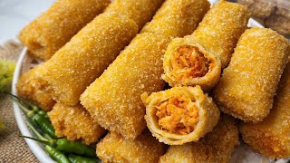 Resep RISOL AYAM SUWIR PEDAS Enak Banget | Kulit Risol Lentur Lembut Ga Mudah Sobek