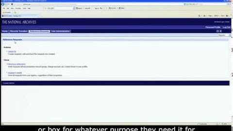 ARCIS Training Module 9: Reference Requests - Explanation of each capability