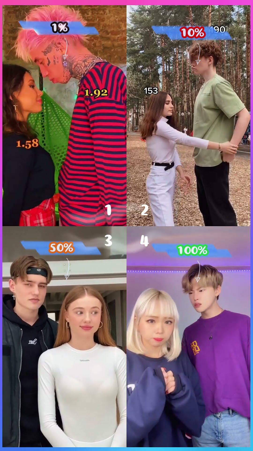 Who is Your Best⁉ 1, 10, 50 or 100 #shorts #tiktok #viral #dance #cute #funny #trend