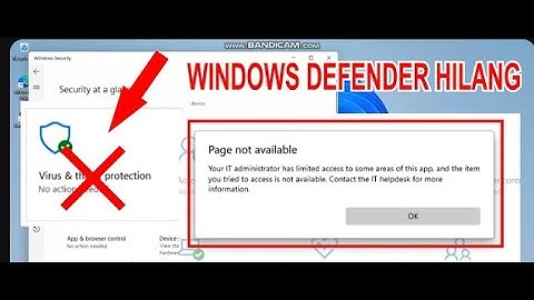 How To Fix Windows Security virus and threat protection page not available in Windows 11/10