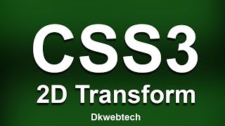 2D Transform in CSS3 in Hindi