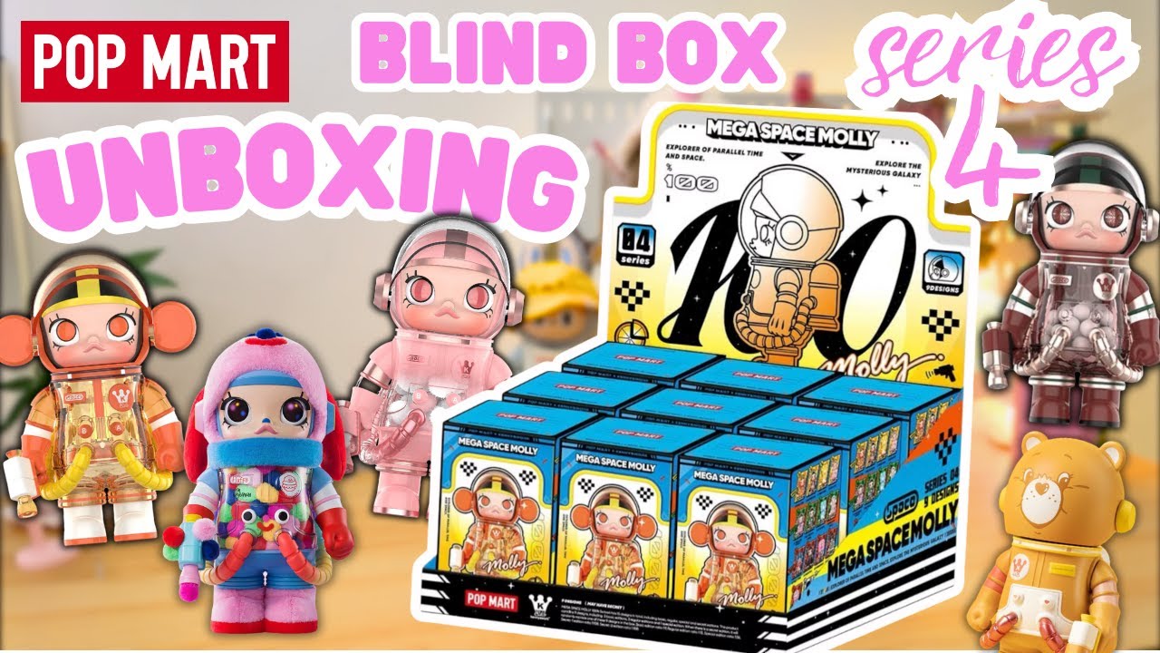 [POP MART] Mega Space Molly 100% Series 4 Full Set Blind Box Unboxing RELAXING ASMR NO TALKING COZY