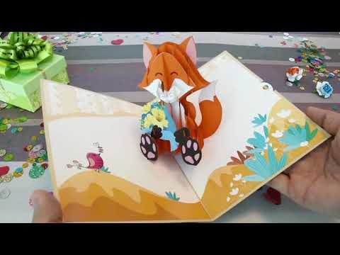 Fox Valentine Pop Up Card - Colorpop Cards