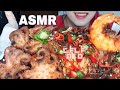 쭈꾸미 팽이버섯 새우 매콤 양념와 볶음 먹방, tôm nấm kim châm, bạch tuộc xào cay MUKBANG