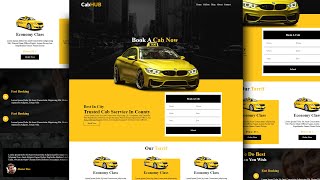 how to create taxi website with html and CSS | taxi website