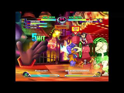 MvC2: Maddroo - Anakaris Crossup to Throw to Curse Infinite 90% Sequence