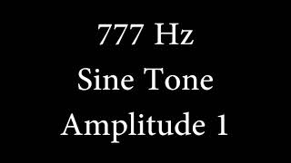 777 Hz Sine Tone Amplitude 1 - YouTube