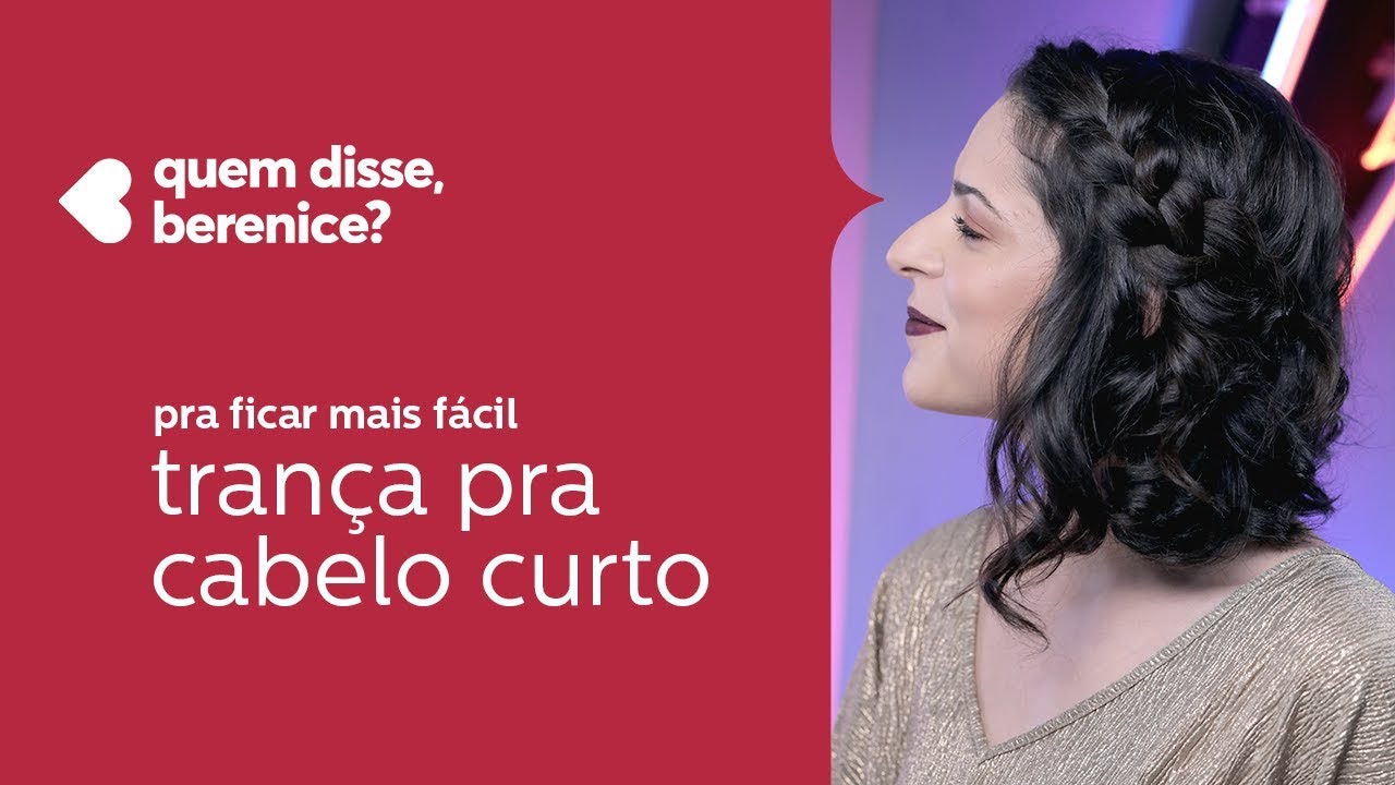 trança pra cabelo curto - YouTube