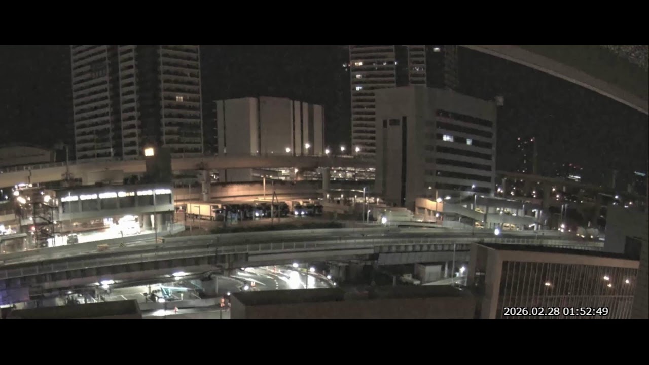 阪神高速3号神戸線 京橋PA付近 ライブカメラ Japan Hanshin Expressway No.3 Kobe Line Kyobashi rest area near Live Camera.
