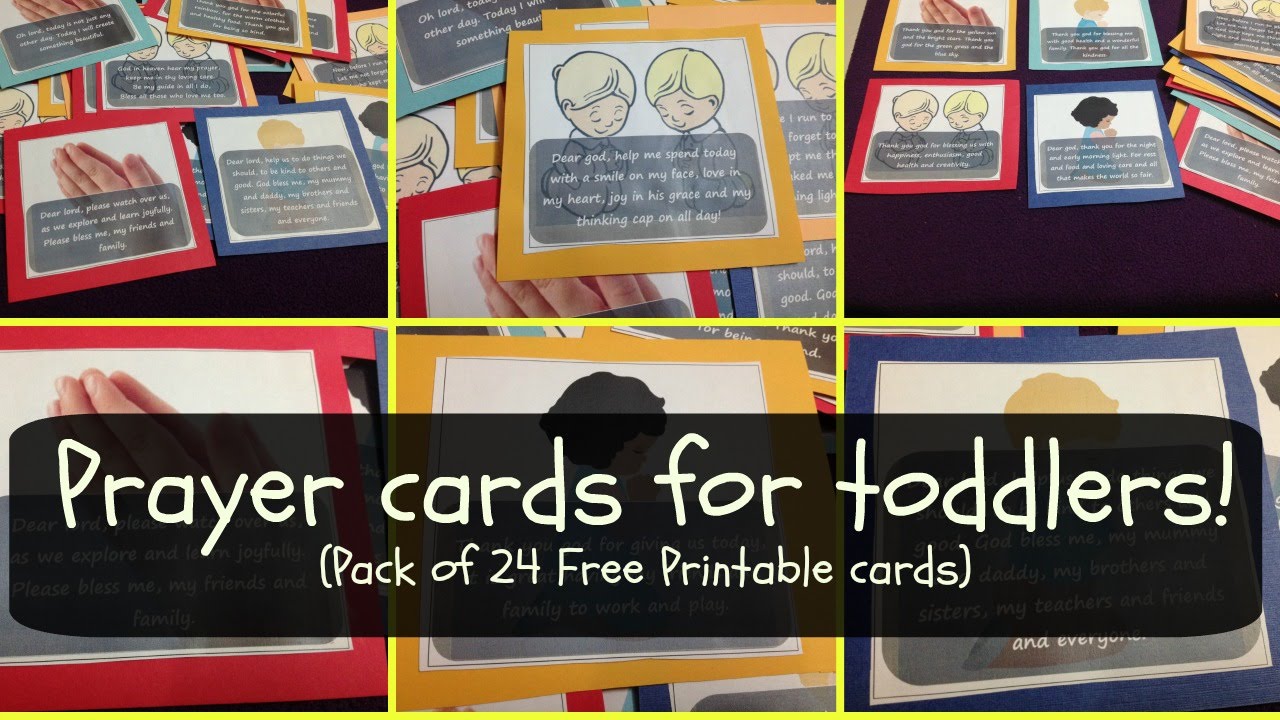 Prayer Cards For Toddlers Preschoolers W Free Printable Pack Youtube