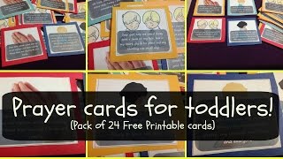 Prayer cards for Toddlers & Preschoolers (W FREE printable pack!!)