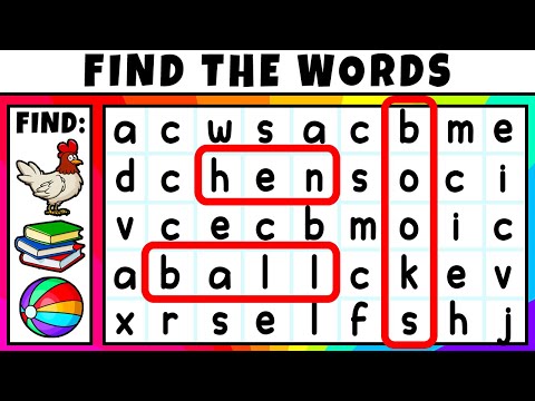 英語の単語検索-子供向けのスペリングゲーム