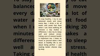 English Speaking Practice – Healthy Life Habits #english #shorts #englishlisteningpractice