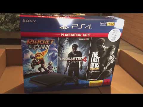 PS4 Slim 1TB Playstation Hits Bundle - unboxing - (German)