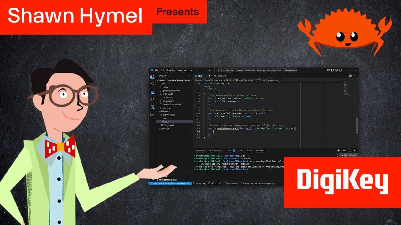 Intro to Embedded Rust Part 7: Creating a TMP102 Driver Library and Crate | DigiKey