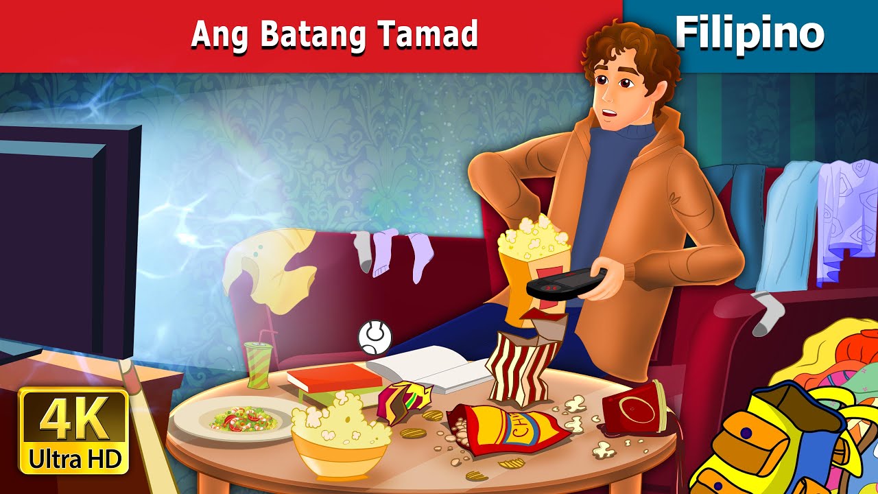 Ang Batong Tamad  The Lazy Boy in Filipino  FilipinoFairyTales