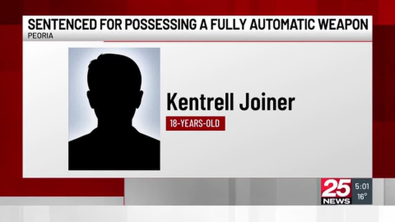 Peoria man sentenced to prison for automatic weapon possession - YouTube
