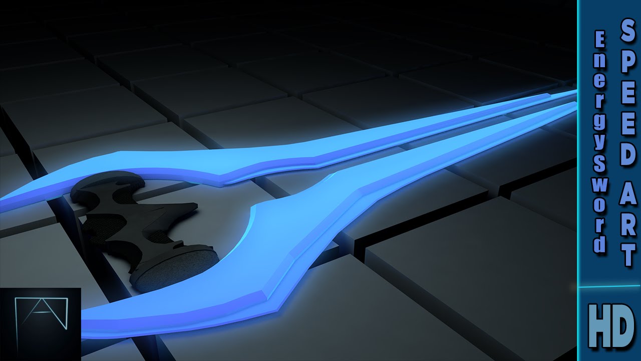 Halo energy sword speed art - cinema 4d - YouTube