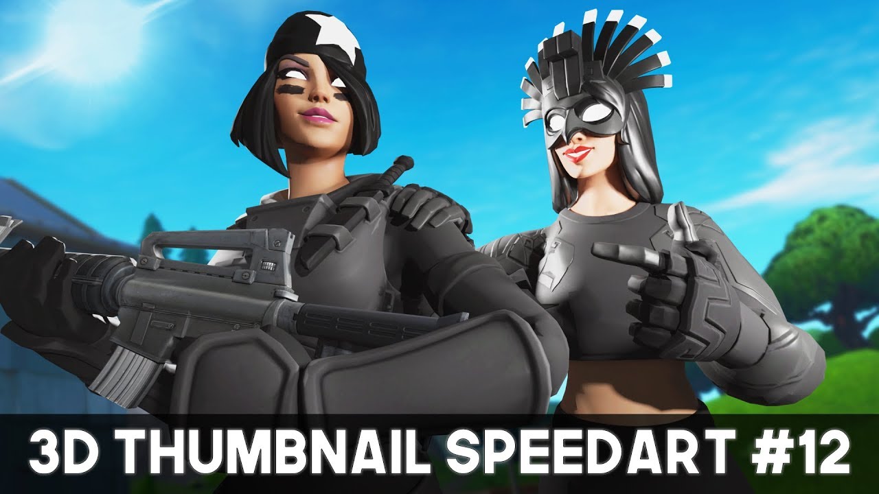 Shadow Duo Fortnite 3d Thumbnail Speedart 12 Youtube