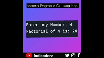 factorial Program in C++ using loop. #ytshorts #technologygyan