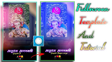 How to make new Text drawing Template || Ganpati bappa full screen template download link