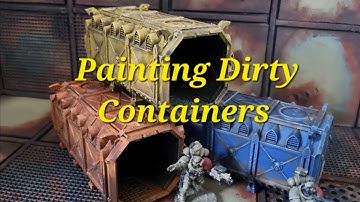 40k terrain tutorial how to paint grimdark munitorum containers easy