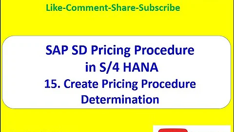 SAP SD Pricing Procedure  (Create Pricing Procedure Determination)