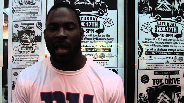 VICTOR CRUZ AND JUSTIN TUCK INVITE YOU TO THE SNEAKER ROOM TOY DRIVE