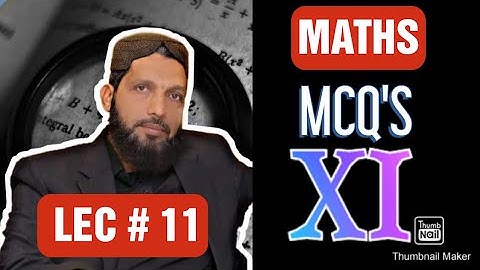 XI MATHS || MCQ