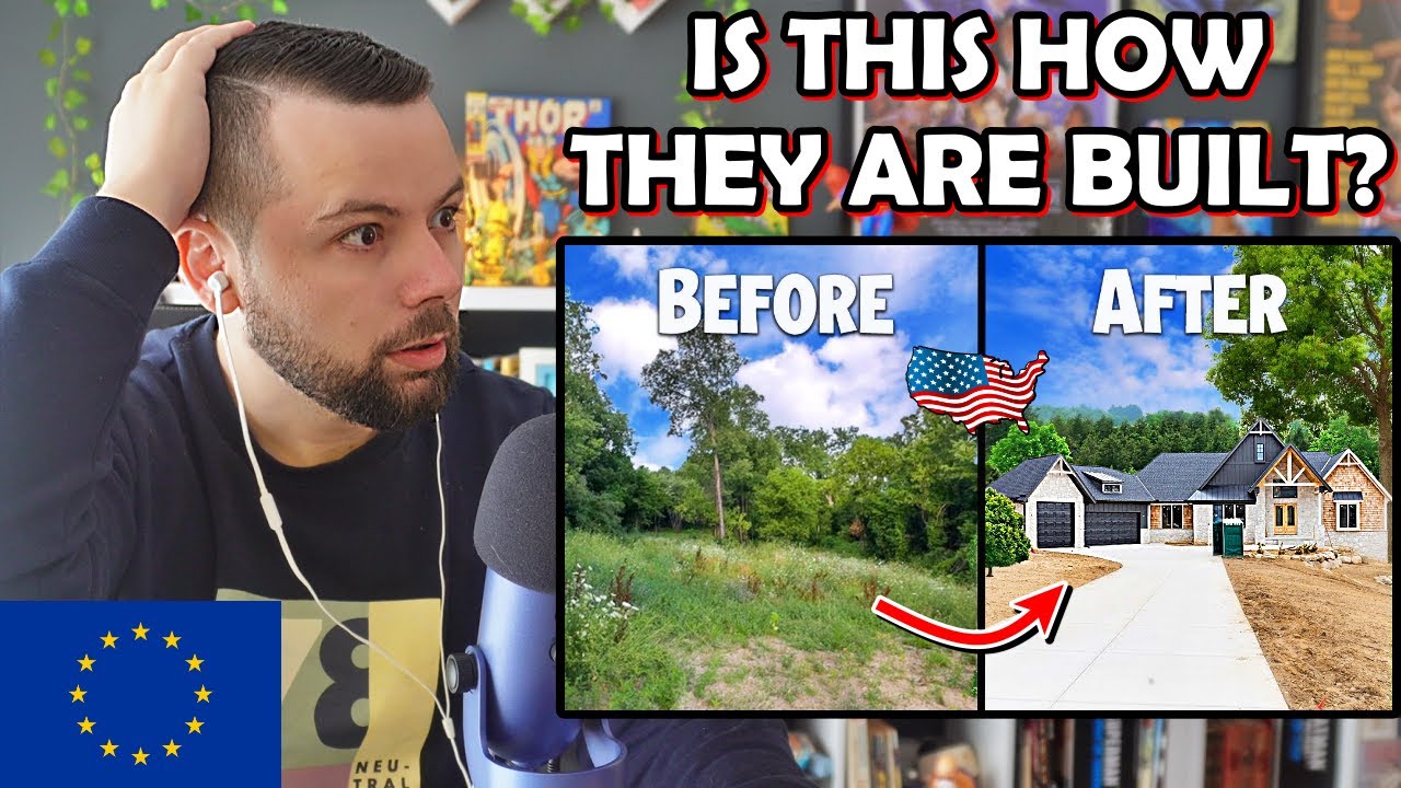 European Reacts to how AMERICAN HOUSES are Built from Start to Finish!