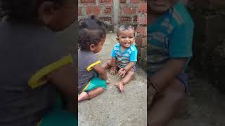 Premveer enjoying in rain😂| Don't miss the end🤣🤣 #cutebaby #newvlog #minivlog #funnymoments #playing