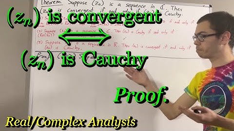 Prove that a sequence of complex numbers (zn) is convergent if and only if (zn) is Cauchy