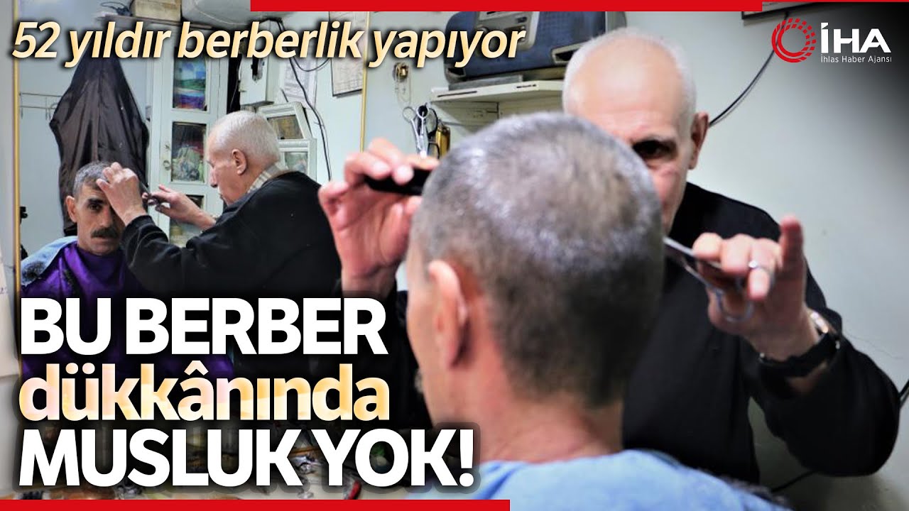 Asırlık Berber Kullandığı Malzeme ve Teknikle Mesleğini Aşkla Sürdürüyor