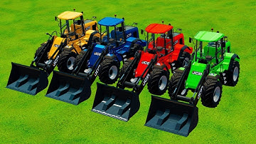 LOAD PIG FOOD ON MAN TRUCKS WITH JCB LOADERS - Farming Simulator 22