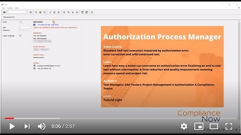 (DE) Authorization Process Manager - SU53 Testing