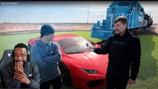 THIS WAS TOO INTENSE! Mr.Beast Train vs Lamborghini