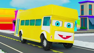 Yellow Bus Toy Factory Part- 2 | Bus Cartoon Video for Kids | Animated Bus Cartoon | Pilli Go Rhymes
