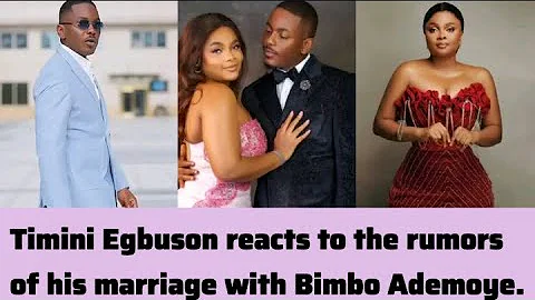 Timini Egbuson reacts to the rumors of his marriage with Bimbo Ademoye.