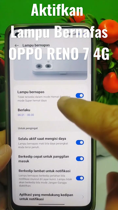 Mengaktifkan Lampu Bernafas di HP OPPO RENO 7 4G