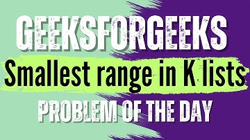 Smallest range in K lists | GeeksForGeeks POTD💚🖤 | Solution👇🏻🔗 #coding #gfg #potd #subscribe #like