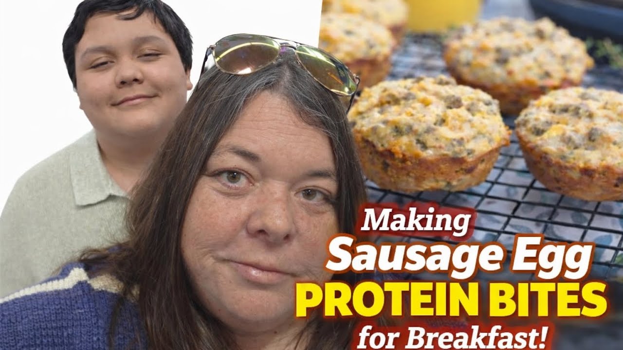 Easy Sausage Egg Protein Bites Recipe | High Protein Breakfast Muffins | Home Vlog Cooking Day